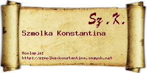 Szmolka Konstantina névjegykártya
